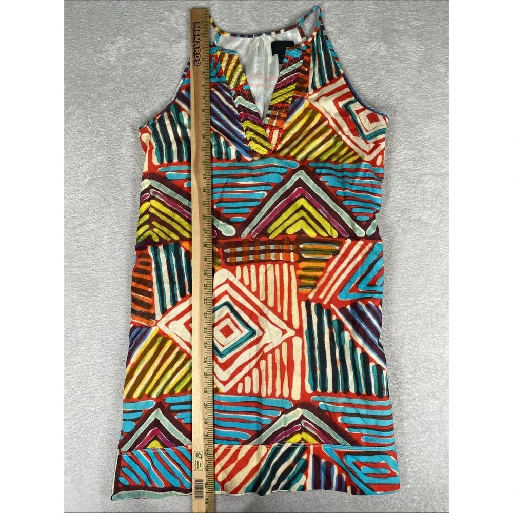 J. Crew Sleeveless Mini Sun Dress Women's 4 Colorful Pockets boho festival